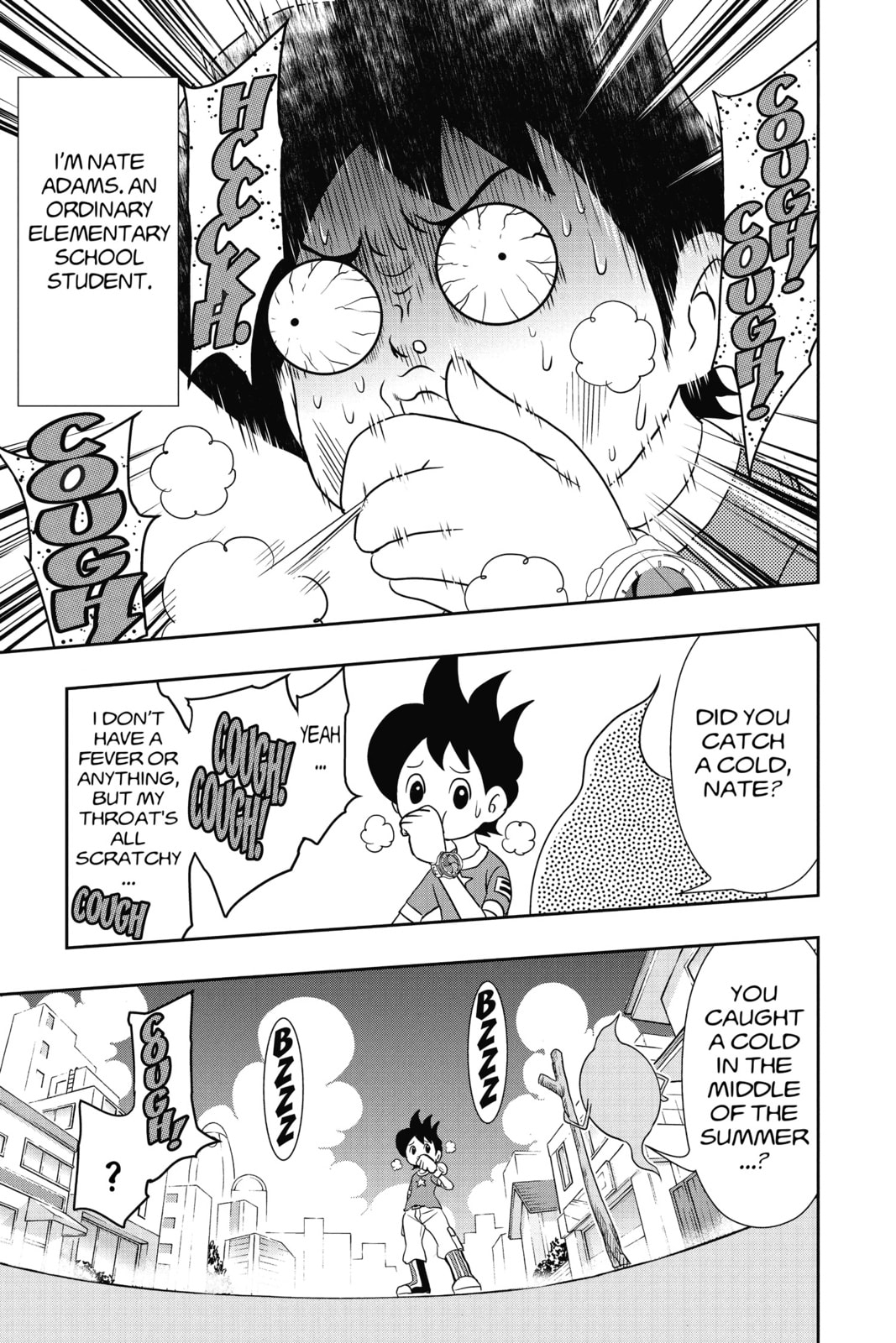 Don't Catch Cold! featuring Sore Throat Yo-kai Coughkoff page 1